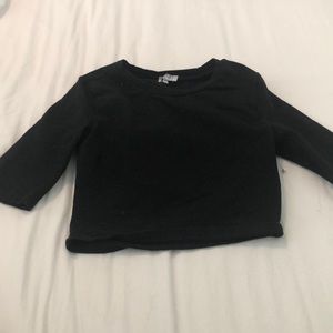 Tobi black keyhole crop top. Size XS